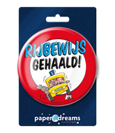 Button Rijbewijs Gehaald